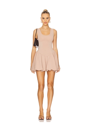 WeWoreWhat Deep V Bubble Dress in Rose. Size L. Also in M, S, XL, XS.