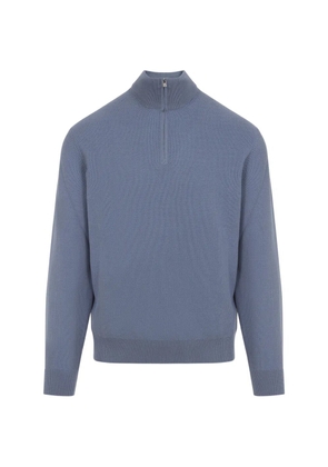Ralph Lauren Purple Label zip-neck wool sweater - Blue
