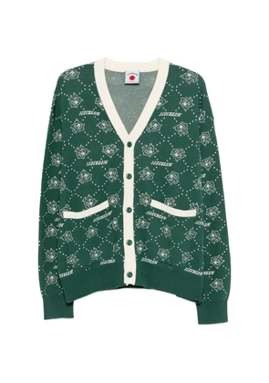 ICECREAM logo-pattern cardigan - Green