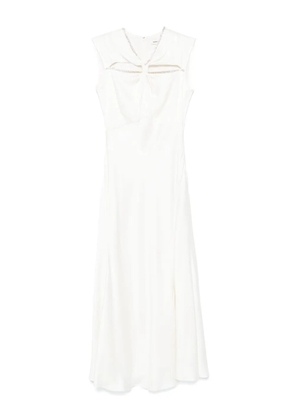 SANDRO long crystal-embellished dress - White