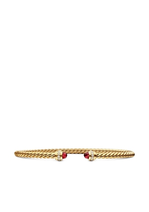 David Yurman 18kt yellow gold Classic Cablespira diamond bracelet (3mm)