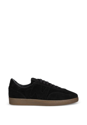 MSGM logo-detail leather sneakers - Black