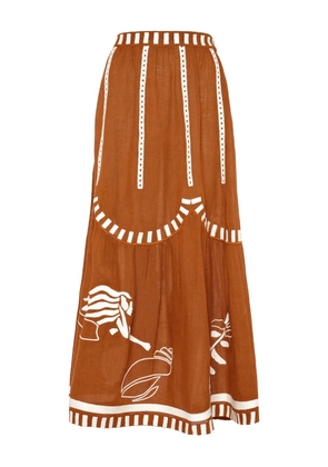 ERES Starfish maxi skirt - Brown