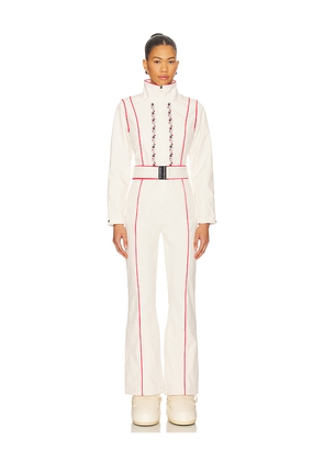 We Norwegians x Markarian Ski Jumpsuit in Cream. Size L. Also in M.