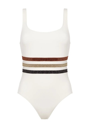ERES Radieux striped-waistband swimsuit - White