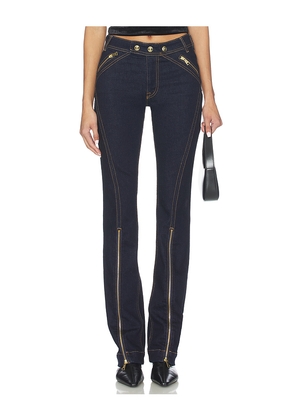 Versace Jeans Couture 5 Pocket Pant in Blue. Size 24. Also in 25, 27.