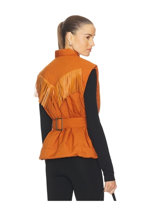 We Norwegians Western Vest in Burnt orange. Size L. Also in M, S, XS.