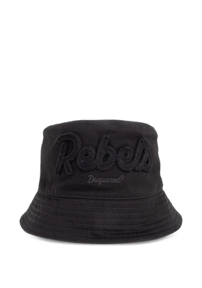 DSQUARED2 Rebels-appliqué bucket hat - Black