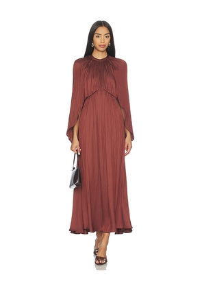 WeWoreWhat Halter Cape Midi Dress in Rust. Size 10. Also in 2, 4, 6.