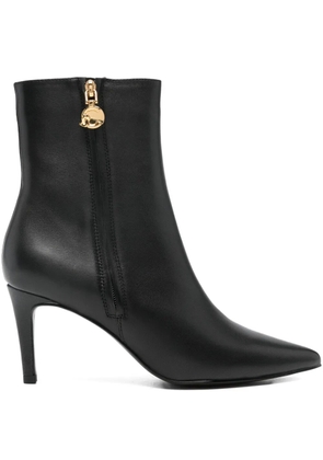 Coccinelle 80mm C-Me Smooth zip-detail pointed-toe boots - Black