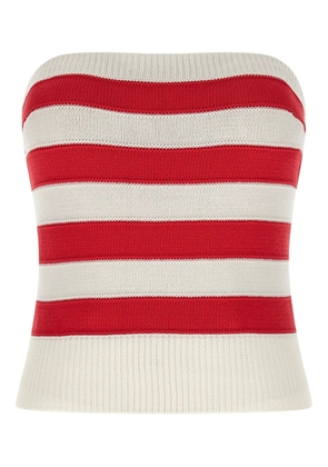 Ermanno Scervino knitted bustier top - White
