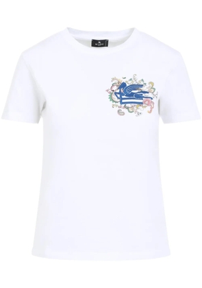 ETRO Pegaso-embroidered T-shirt - White