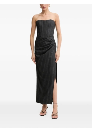 Bardot Everlasting pinstripe strapless maxi dress - Grey