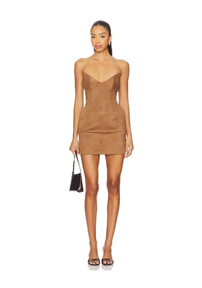 Zuleyha Kuru Venus Dress in Brown. Size 36. Also in 38, 40, 42, 44.