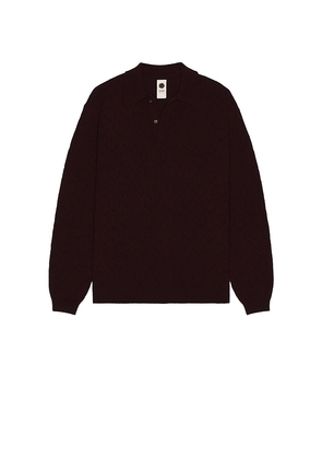 vowels Eyelet Polo in Brown. Size 1. Also in 2, 3, 4.