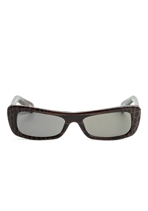 Jacquemus rectangle-frame sunglasses - Brown