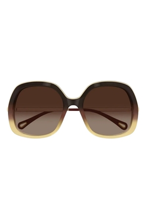 Chloé Eyewear oval-frame sunglasses - Brown