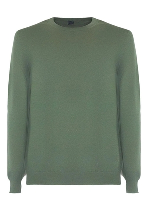 Fedeli crew-neck ribbed-trims sweater - Green