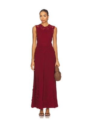 Ulla Johnson Genoveva Sleeveless Knit Maxi Dress in Burgundy. Size L. Also in M, S, XS.