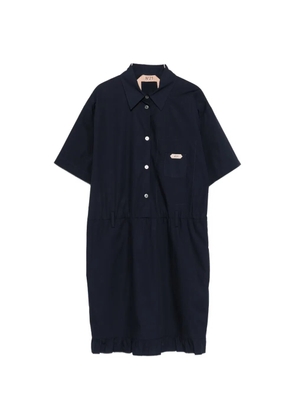 Nº21 ruffle-trim short-sleeve dress - Blue