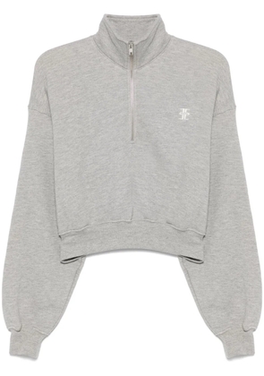 ETERNE cropped half-zip sweatshirt - Grey