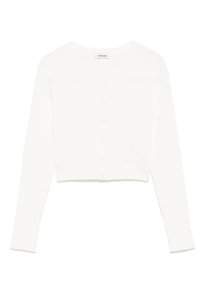 SANDRO ribbed cardigan - Neutrals