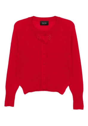 Simone Rocha embellished cashmere cardigan - Red