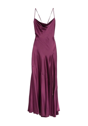Danamé cowl-neck side-slit maxi dress - Purple