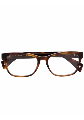 Lanvin tortoiseshell-effect square-frame glasses - Brown
