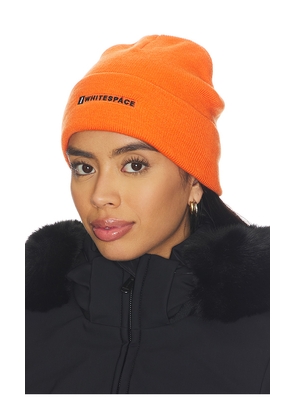 Whitespace Cashmere Knit Beanie in Orange.