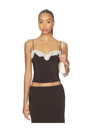 With Jean Tilly Top in Chocolate. Size L. Also in M, S, XL, XS, XXS.