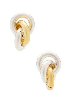 Uncommon Matters Tendril Earrings in Metallic Silver,Metallic Gold.