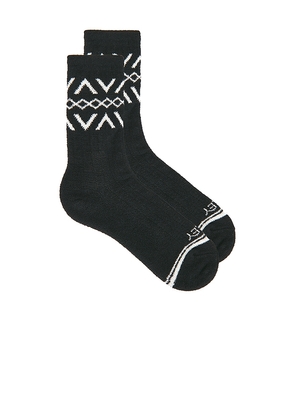 Varley Chadwick Fairisle Sock in Black. Size S/M. Also in .