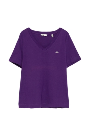 Gant V-neck T-shirt - Purple