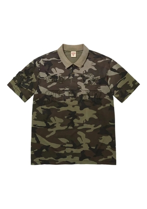 Supreme x True Religion appliqués camouflage polo shirt - Green