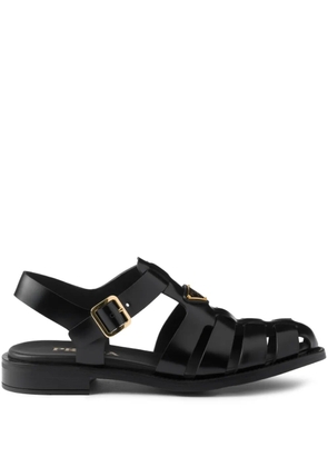 Prada leather fisherman sandals - Black