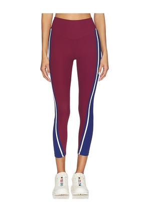 THE UPSIDE Adesa 25in High Midi Pant in Burgundy. Size L. Also in M, S, XL, XS.