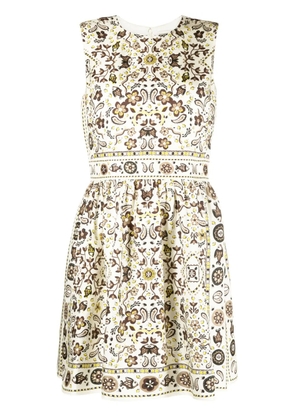 Tory Burch Pisces Dream-print silk dress - Neutrals