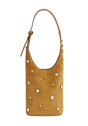 Veronica Beard Small Crystal Seau Bag in Brown.