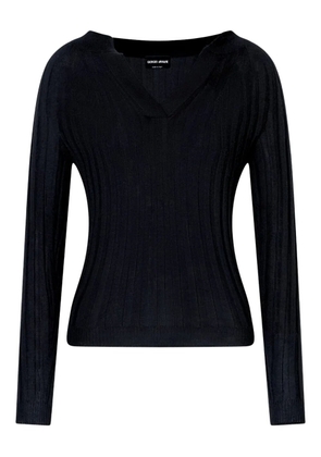 Giorgio Armani ribbed cashmere sweater - Black