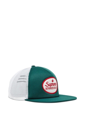 Supreme logo-patch trucker cap - Green