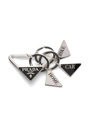 Prada triangle keyring - Black