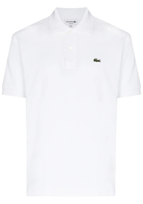 Lacoste logo-patch short-sleeve polo shirt - White