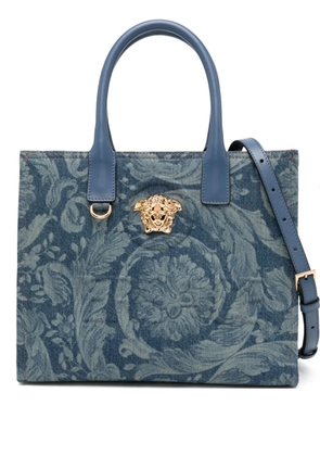 Versace small Barocco La Medusa tote bag - Blue