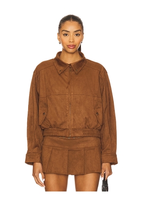Zemeta Mocca Suede Jacket in Brown. Size L. Also in M, S, XS.