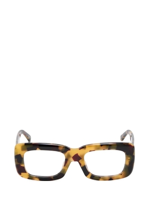 The Attico geometric logo-plaque glasses - Brown
