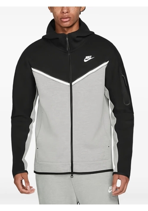 Nike chevron-panel tech fleece hoodie - Grey