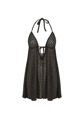 Missoni spiderwebmotif beach dress - Brown