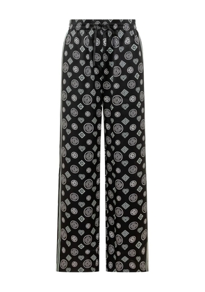 Casablanca printed stripe trousers - Black