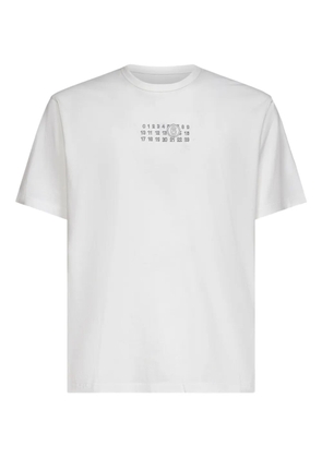MM6 Maison Margiela numbers-motif T-shirt - White